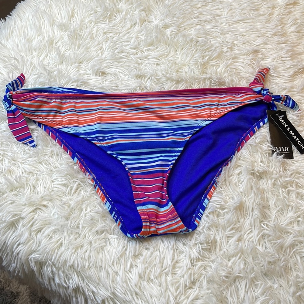 NWT! A.N.A Multi Stripe Bikini Bottoms XXL